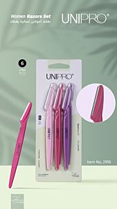 طقم 6 أمواس نسائية بغطاء UNIPRO