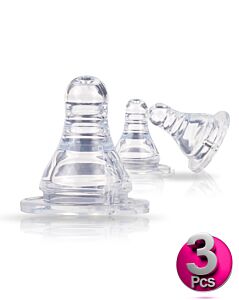3 حلمات سليكونية L بكرتBaby zone