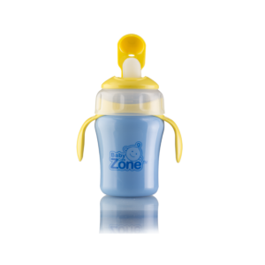 كاسة عصير بيدين مع مصاصة سليكونيةbaby zone بغطاء