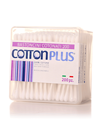 قطن اذان ايطالي 200حبة عود ورقي Cotton Plus